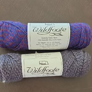 Luxury Sock Yarn - Purple & Multicolor - 2 Skeins